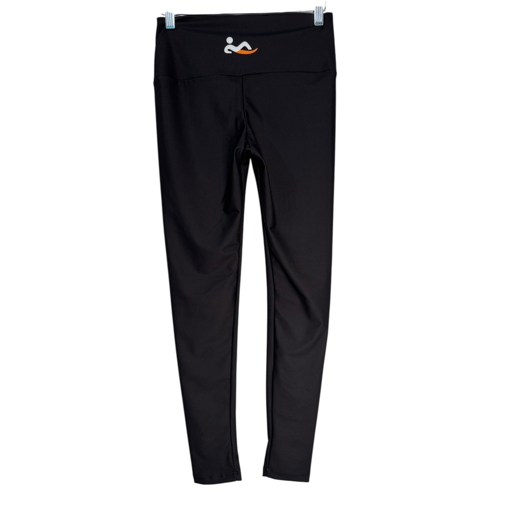 ASM Black Yoga Leggings Women's Athletic Workout Pants Size Medium Made in USA